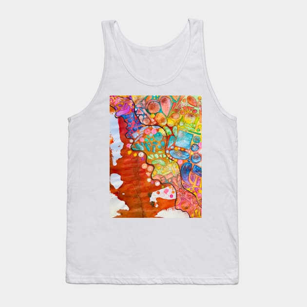 "Ultra Layers 2" original painting by Margo Humphries Tank Top by Margo Humphries Art